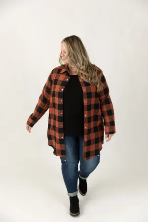 Connie Longline Plaid Shirt Curvy