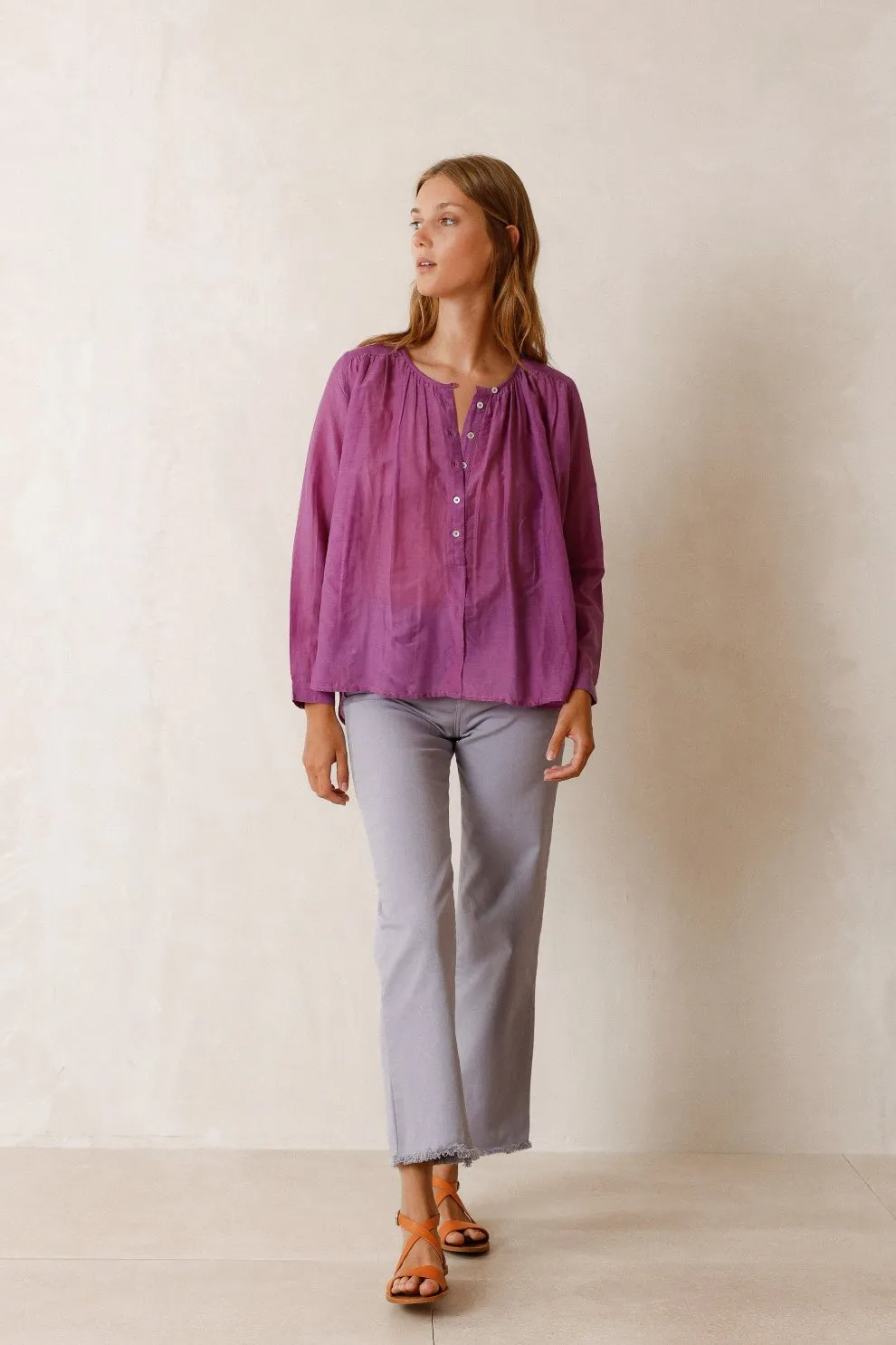 Cotton Shirt Violet