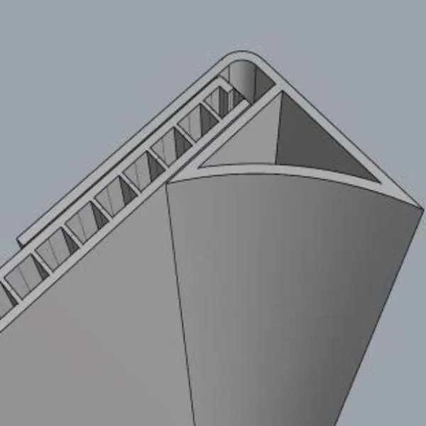 Coving Trim in White Finish for 8mm Wall & Ceiling Panels 2.6m Long