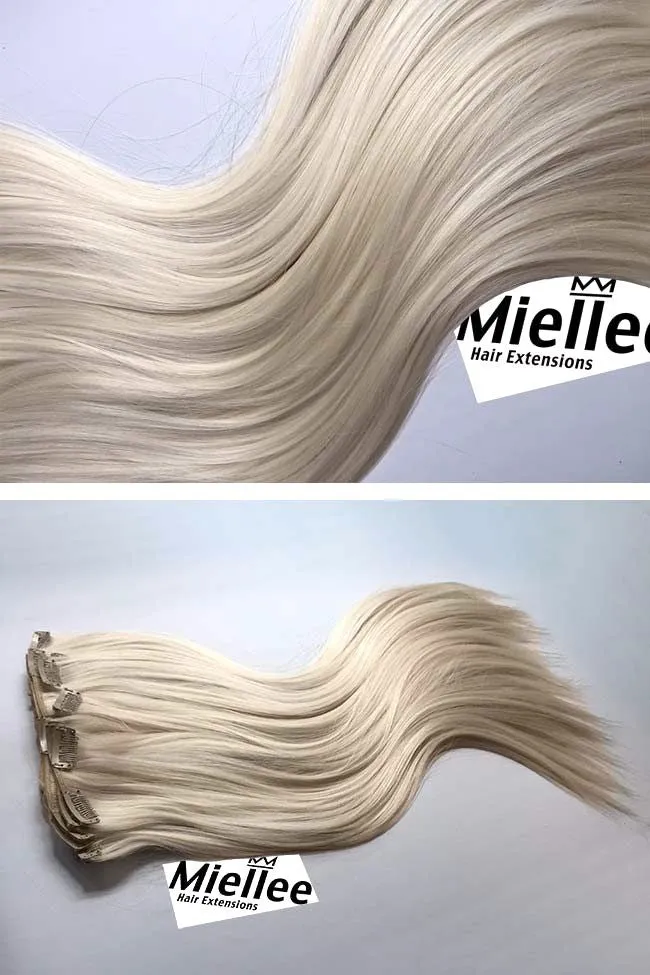 Cream Blonde 8 Piece Clip Ins - Straight Hair