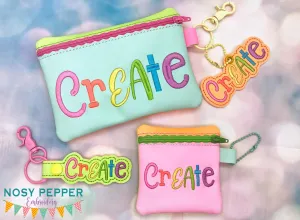 Create (Set of 4 designs) machine embroidery design DIGITAL DOWNLOAD