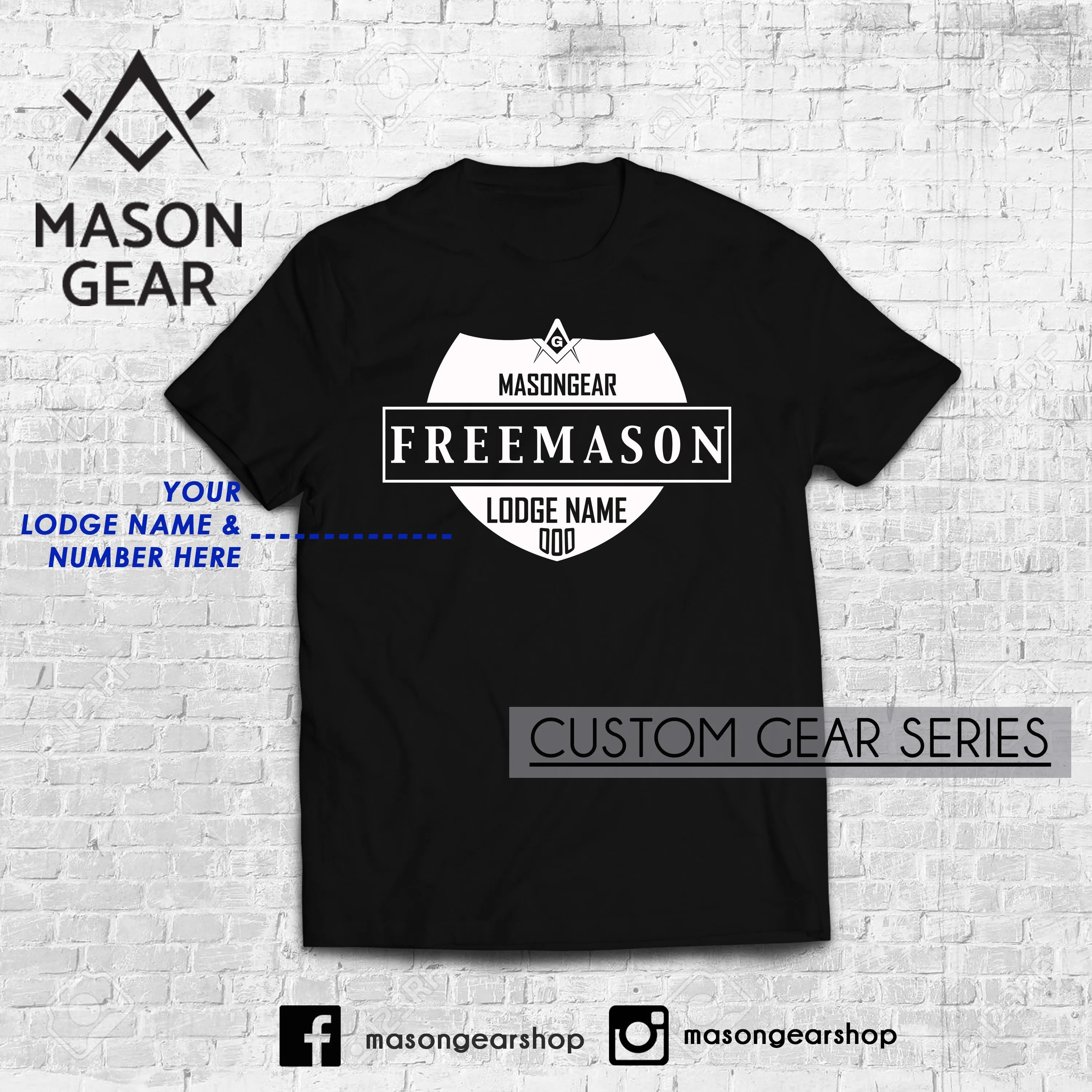 CREST t-shirt design - Print your Lodge name and number