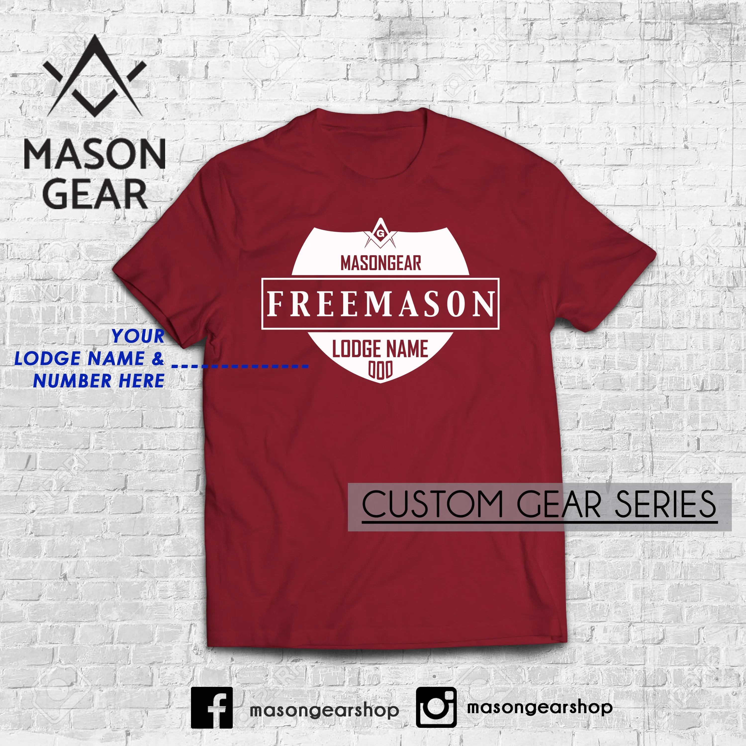 CREST t-shirt design - Print your Lodge name and number