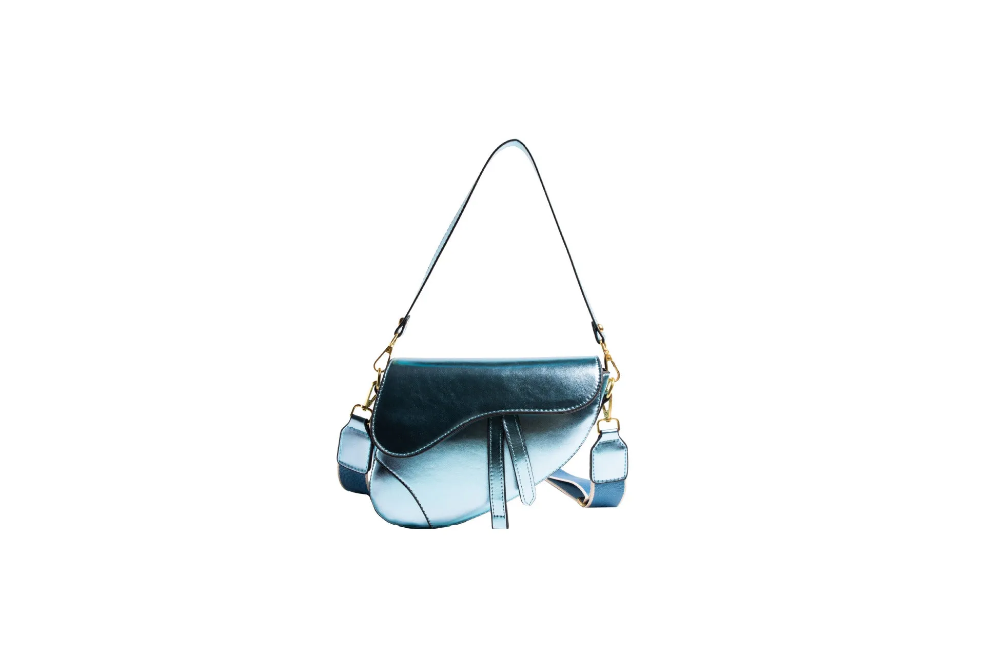 Cross-Border European and American Style Bag for Women 2023 New Summer Fashion Portable Shoulder Bag Glossy Western Style Messenger Bag for Women
