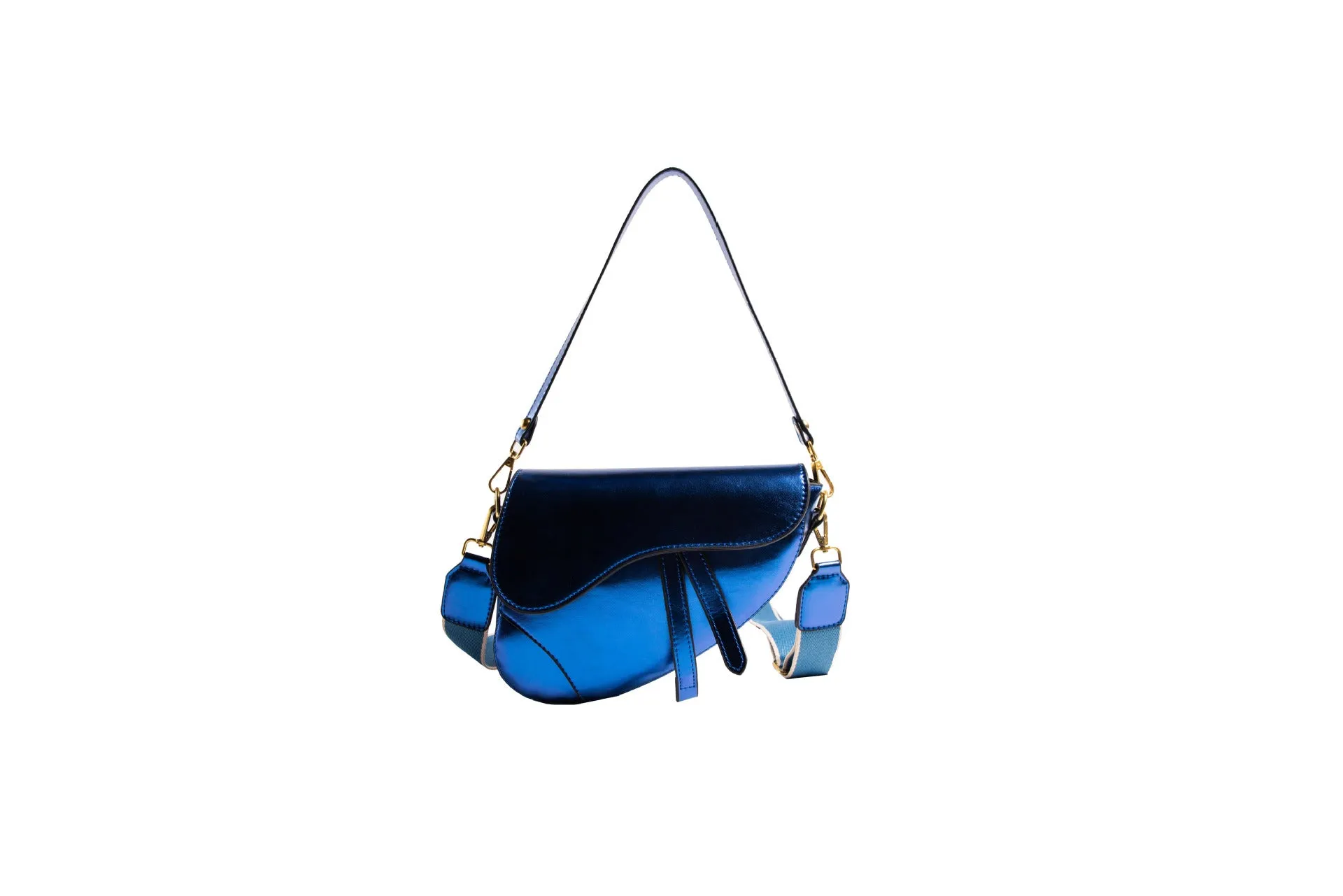 Cross-Border European and American Style Bag for Women 2023 New Summer Fashion Portable Shoulder Bag Glossy Western Style Messenger Bag for Women