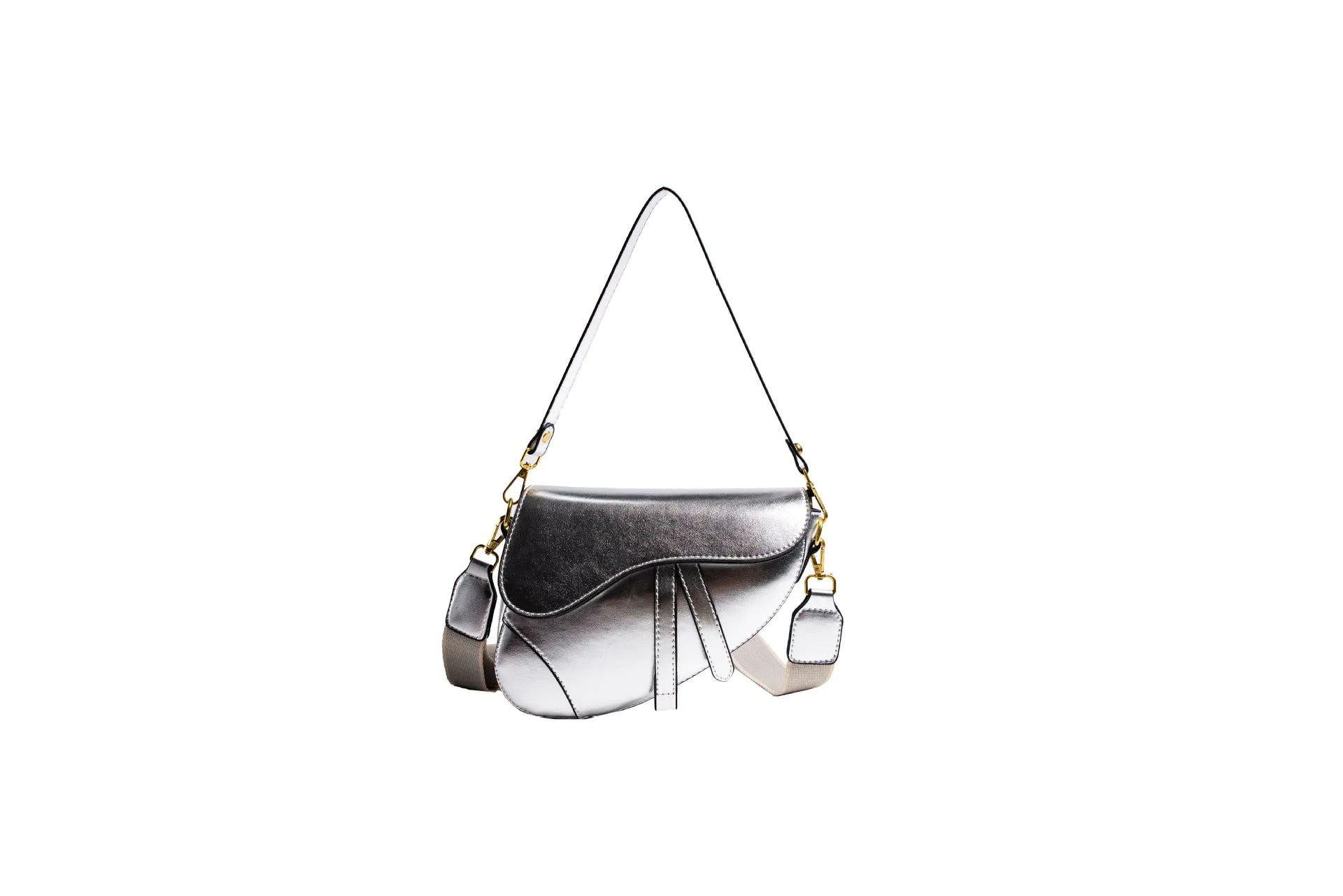 Cross-Border European and American Style Bag for Women 2023 New Summer Fashion Portable Shoulder Bag Glossy Western Style Messenger Bag for Women