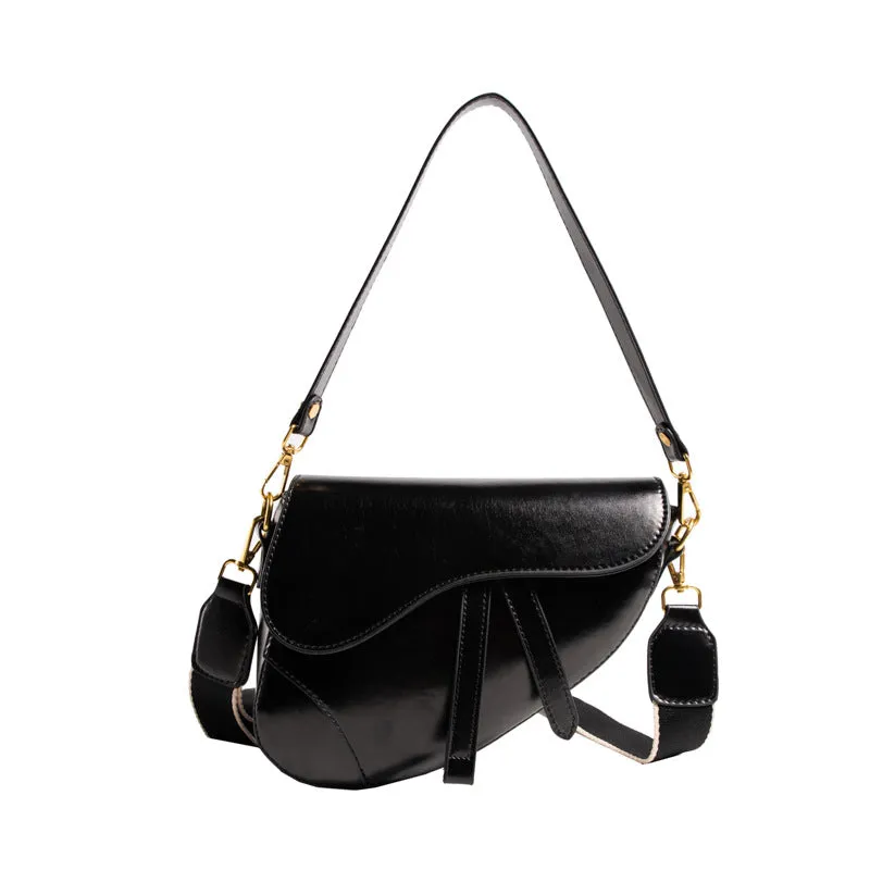 Cross-Border European and American Style Bag for Women 2023 New Summer Fashion Portable Shoulder Bag Glossy Western Style Messenger Bag for Women