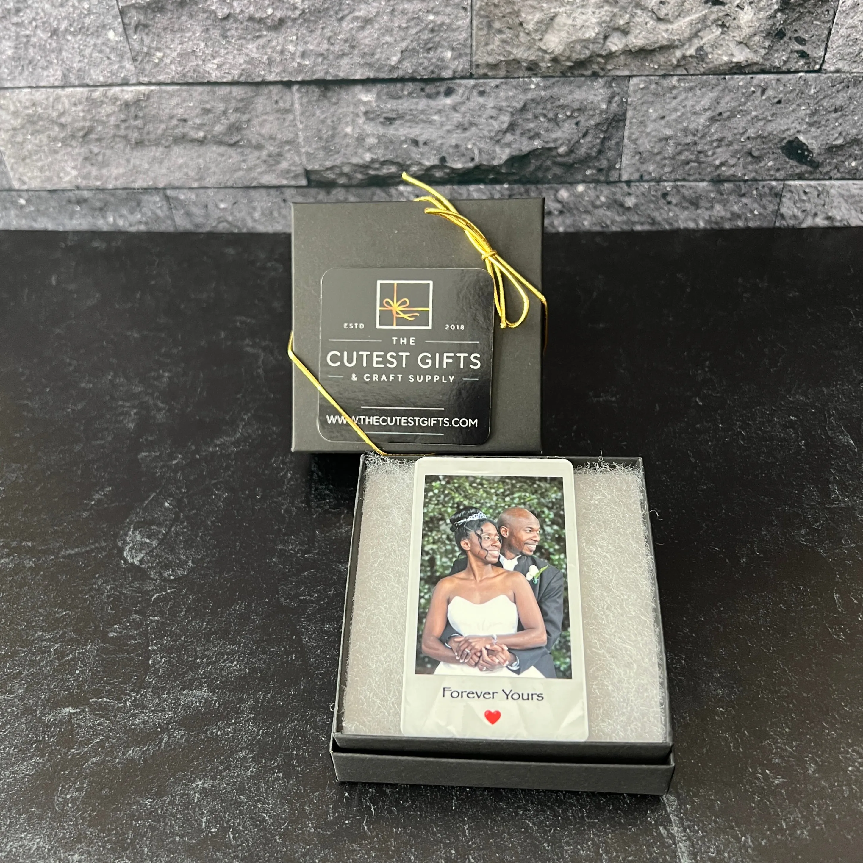 Custom Polaroid-Style Metal Photo Wallet Card – Personalized Keepsake Gift with Photo and Message