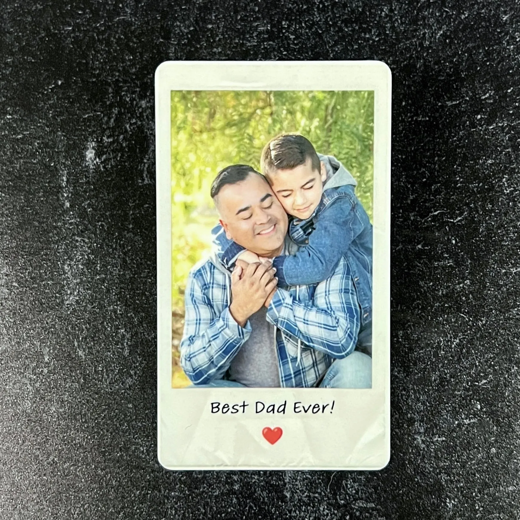 Custom Polaroid-Style Metal Photo Wallet Card – Personalized Keepsake Gift with Photo and Message