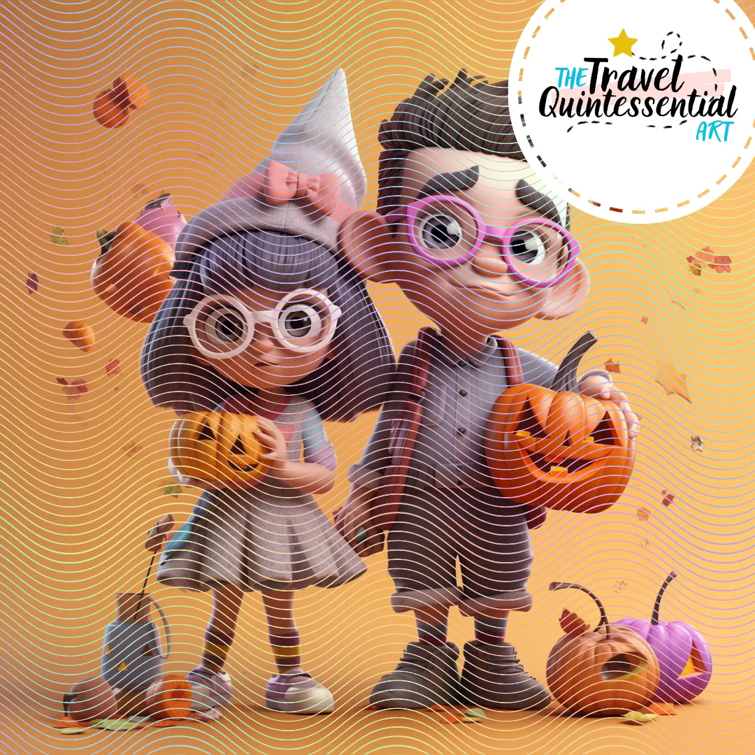 Cute Halloween Kids - Digital Art SETKID001
