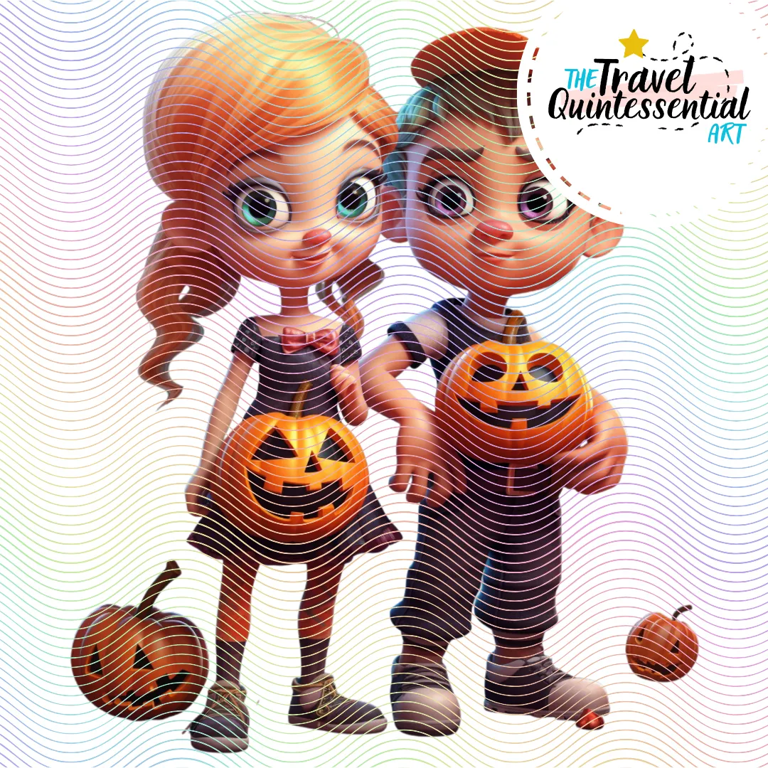 Cute Halloween Kids - Digital Art SETKID001