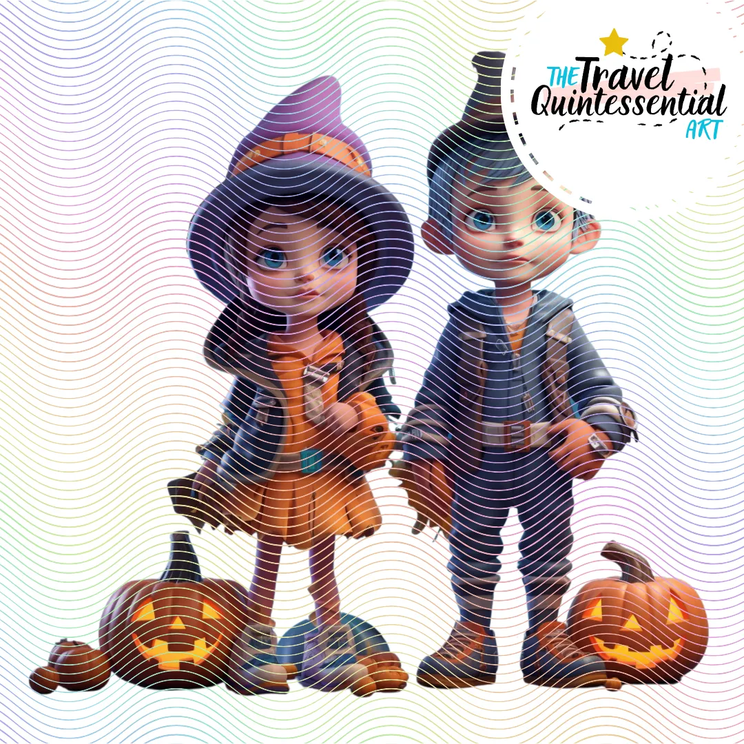 Cute Halloween Kids - Digital Art SETKID001