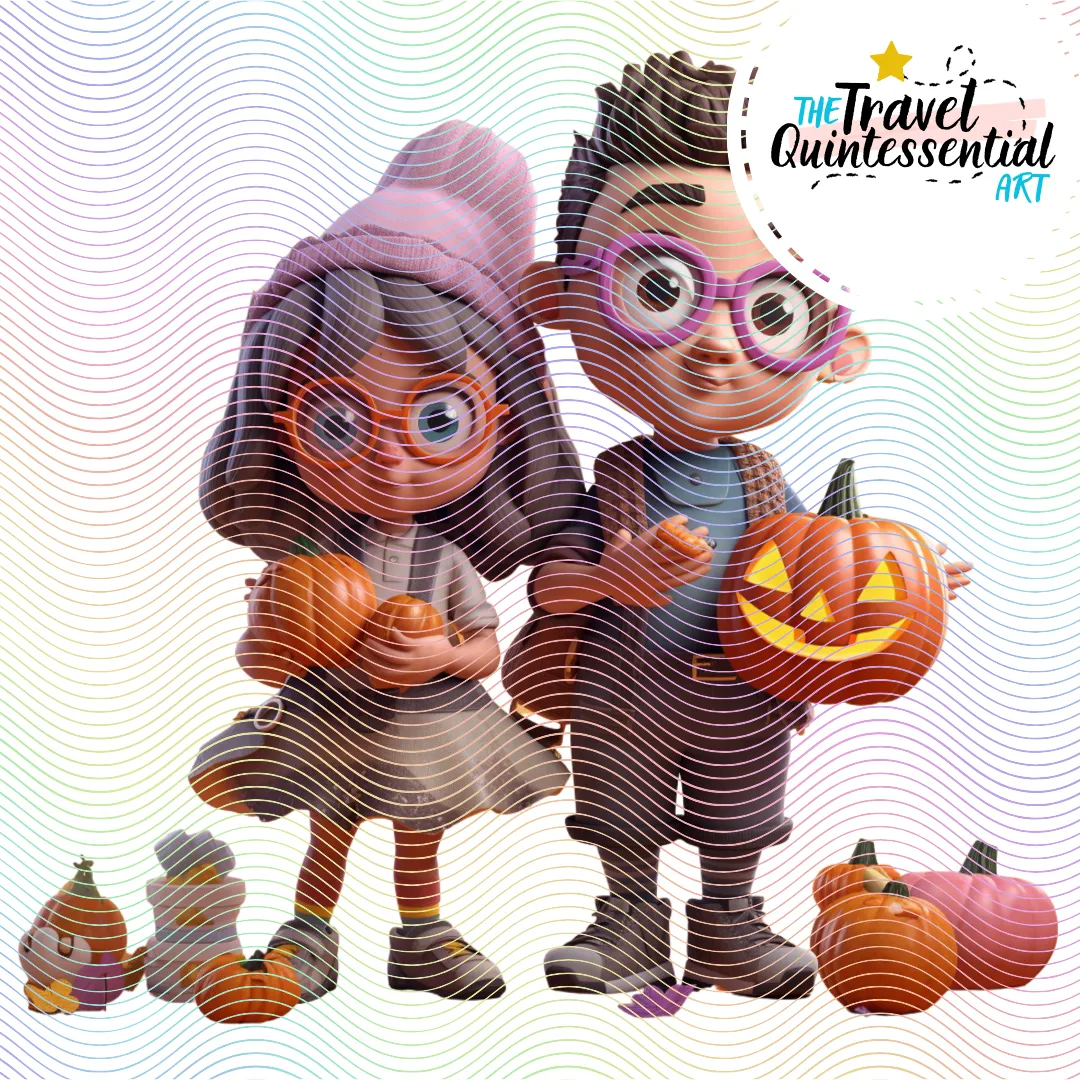 Cute Halloween Kids - Digital Art SETKID001