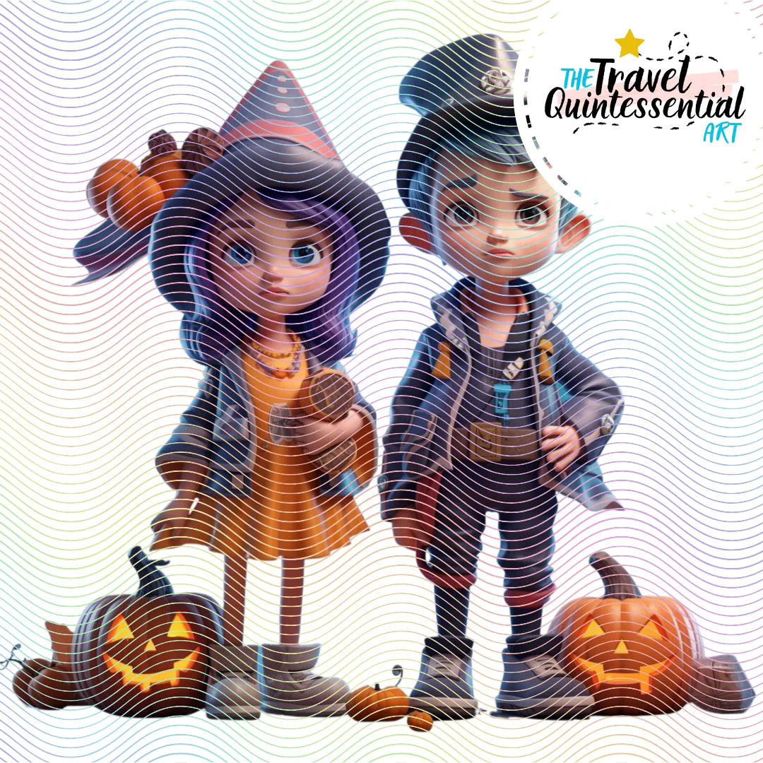 Cute Halloween Kids - Digital Art SETKID001