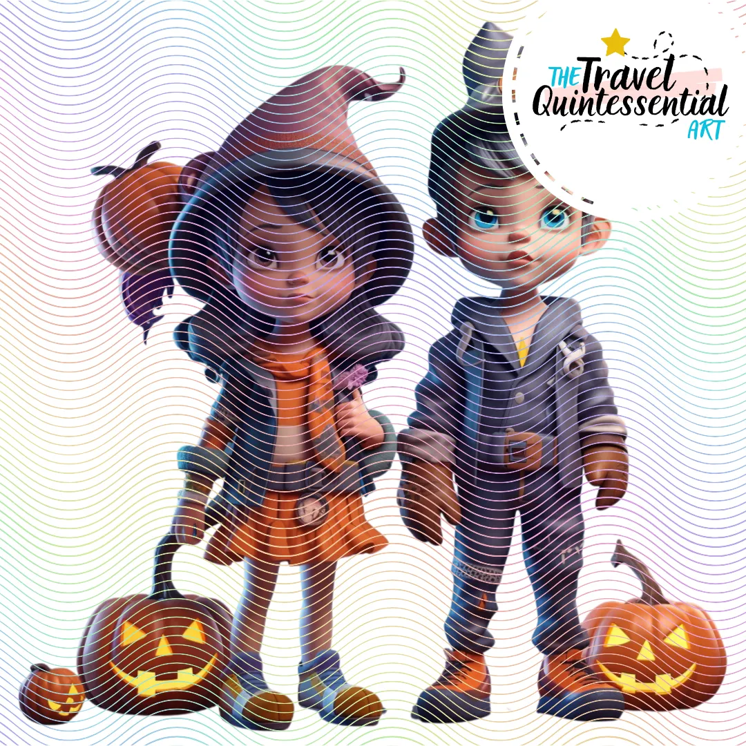 Cute Halloween Kids - Digital Art SETKID001
