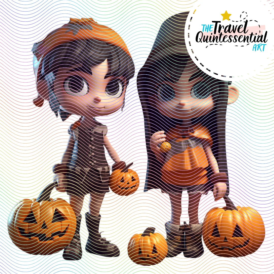 Cute Halloween Kids - Digital Art SETKID001