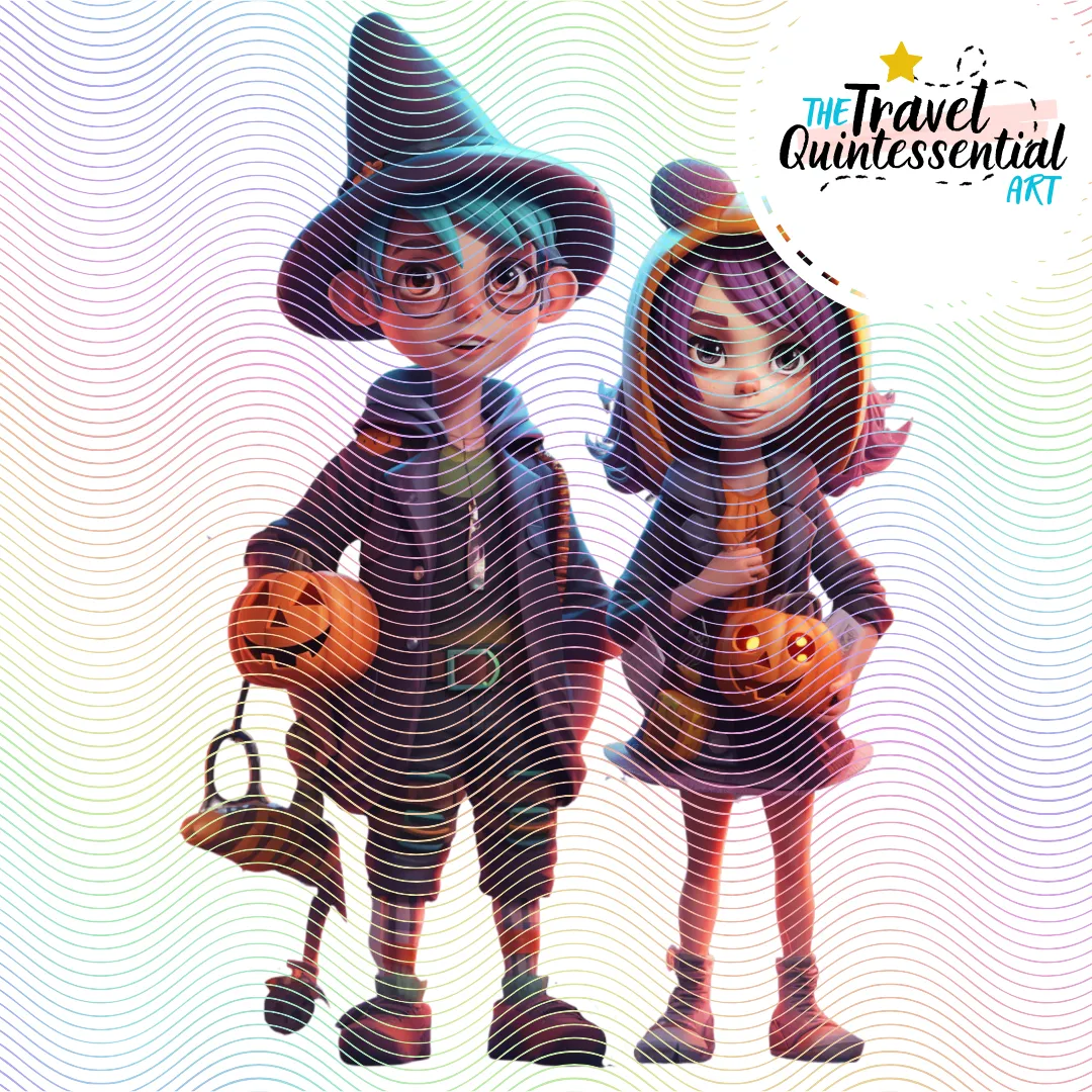 Cute Halloween Kids - Digital Art SETKID001