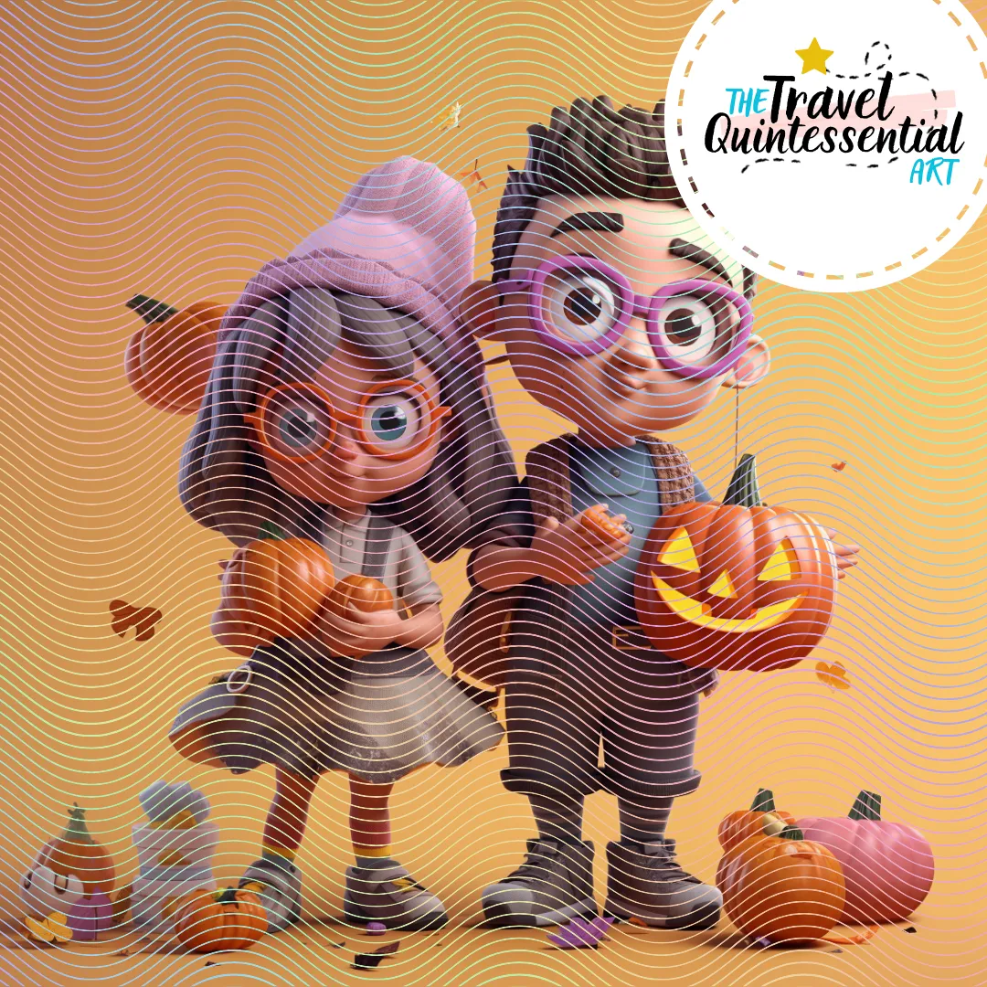 Cute Halloween Kids - Digital Art SETKID001