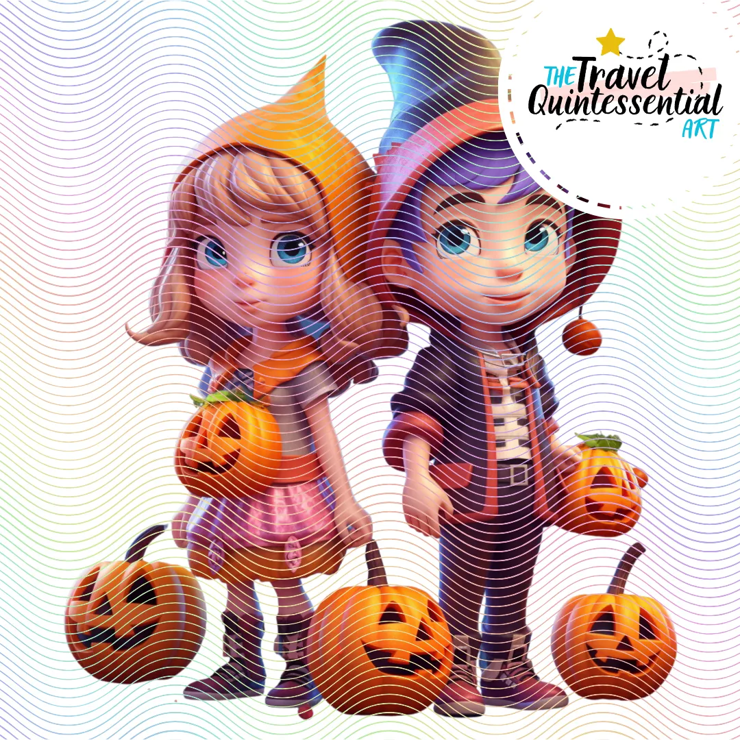Cute Halloween Kids - Digital Art SETKID001