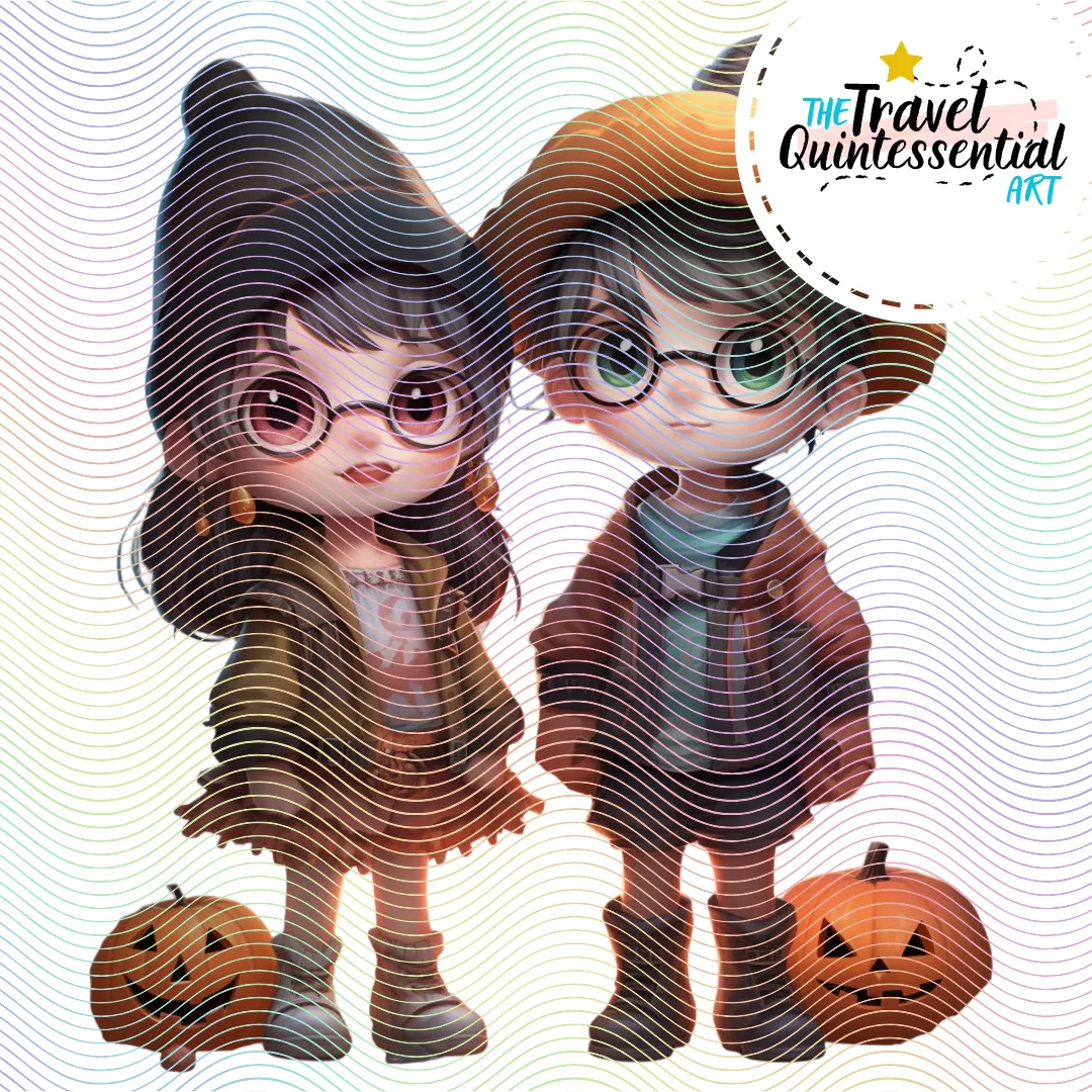Cute Halloween Kids - Digital Art SETKID001