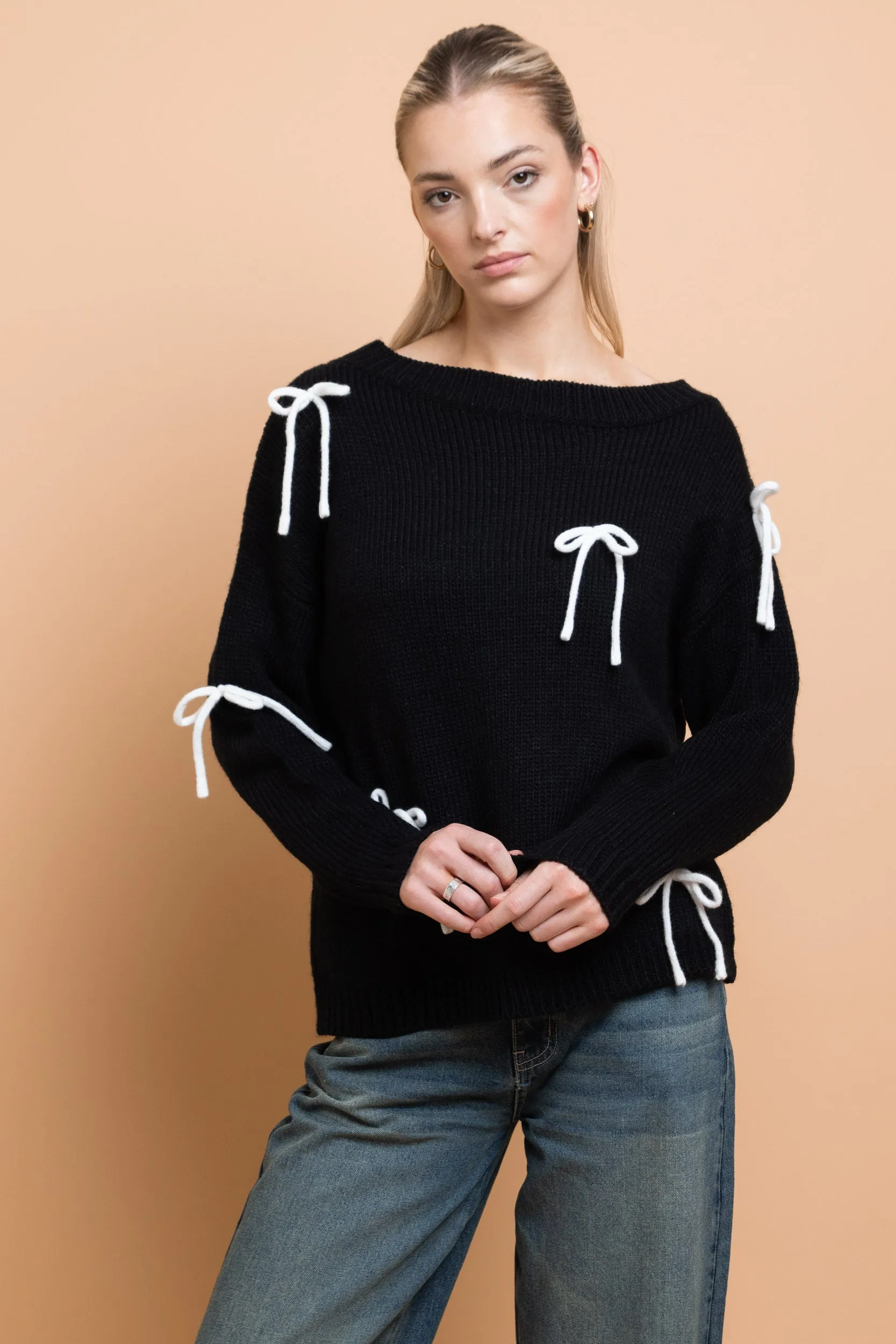 Daisy Street Bow Detail Jumper
