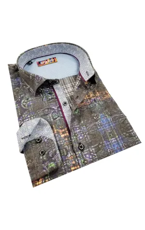 DANI NAVY LONG SLEEVE SPORT SHIRT