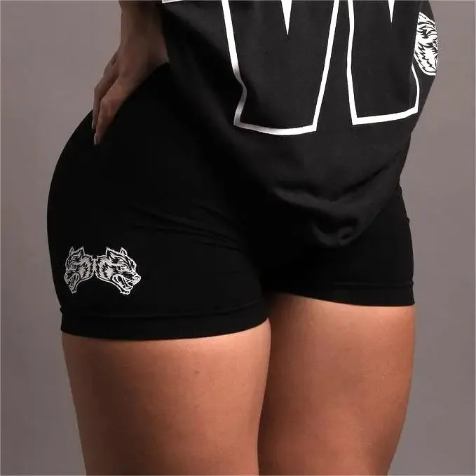 Darc SHE Gym Shorts Sports Wear Double Wolves High Waist Pants for Women Push Up Stretchy Workout Fitness Clothing Yoga Shorts