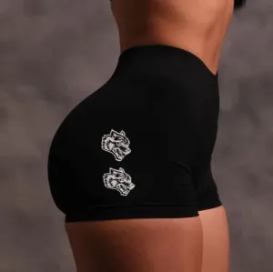 Darc SHE Gym Shorts Sports Wear Double Wolves High Waist Pants for Women Push Up Stretchy Workout Fitness Clothing Yoga Shorts