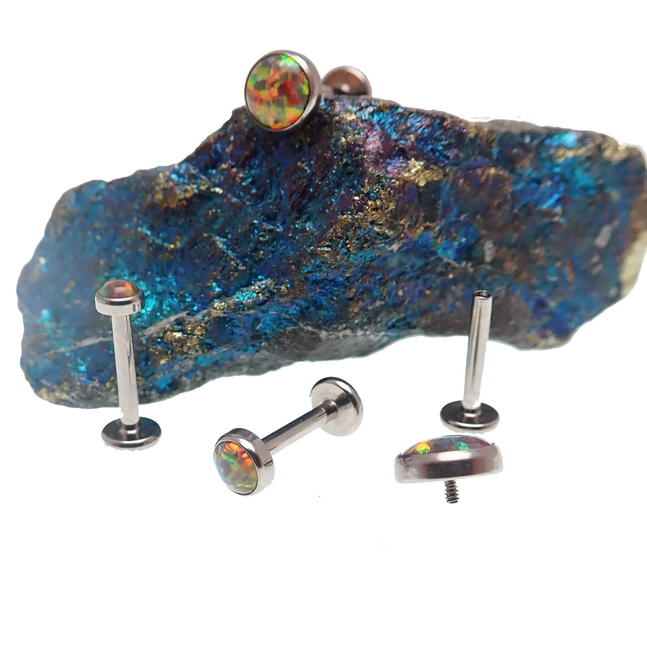 Dark Cherry Opal Titanium flat back