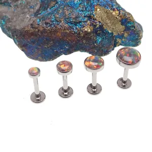 Dark Cherry Opal Titanium flat back