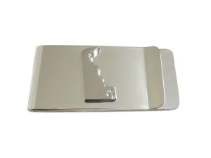 Delaware State Map Shape Money Clip