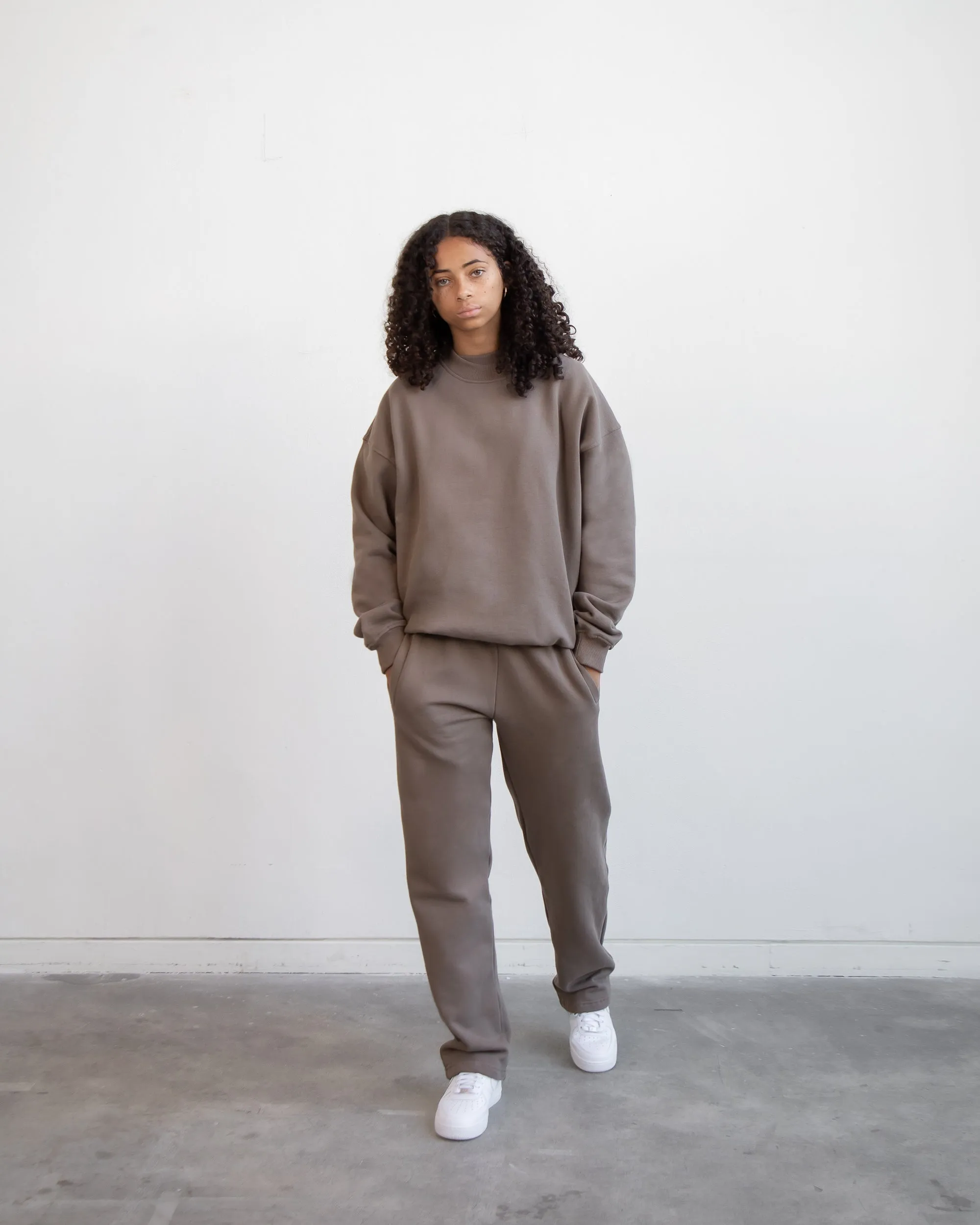 Drop Shoulder Crewneck - Earth