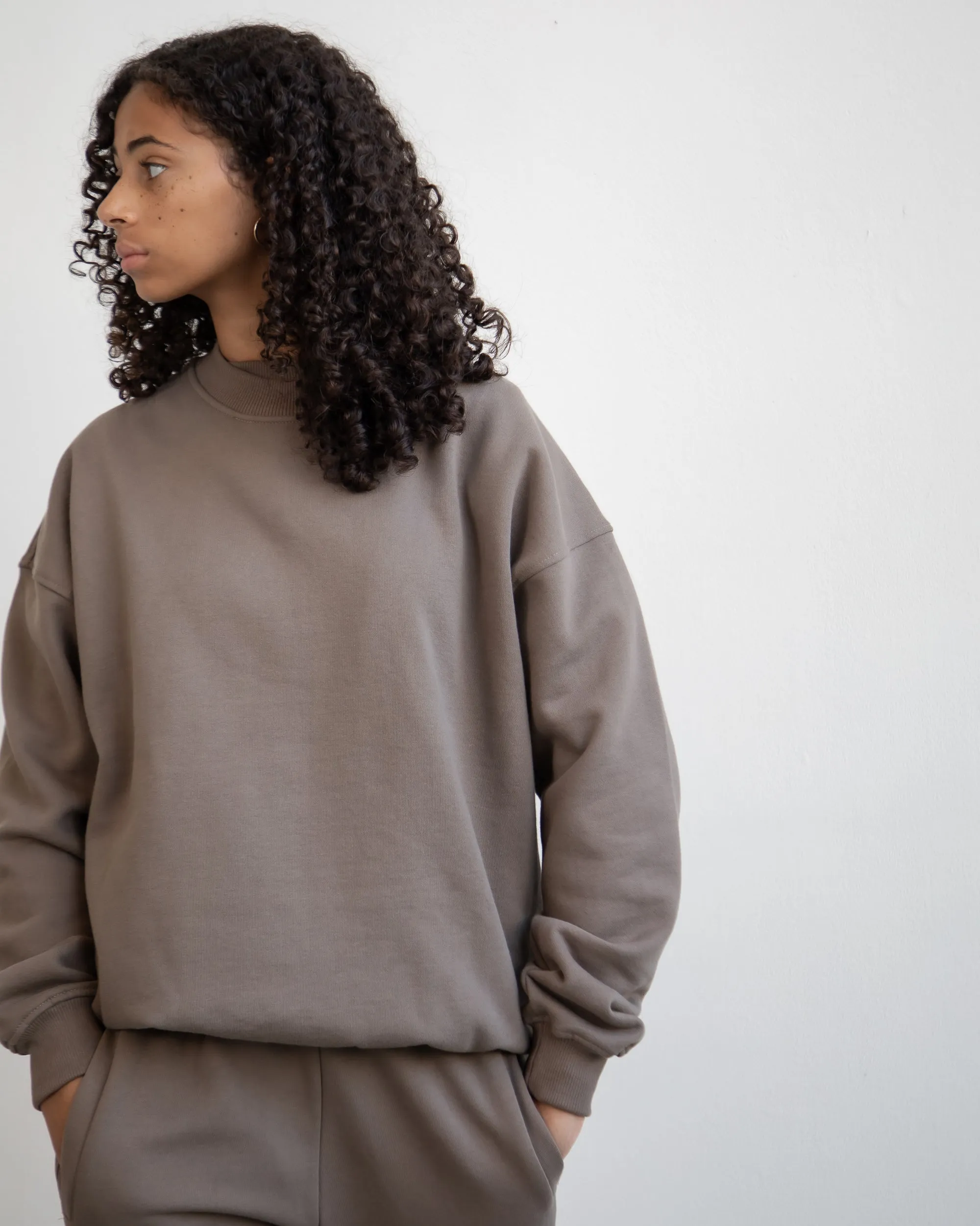 Drop Shoulder Crewneck - Earth