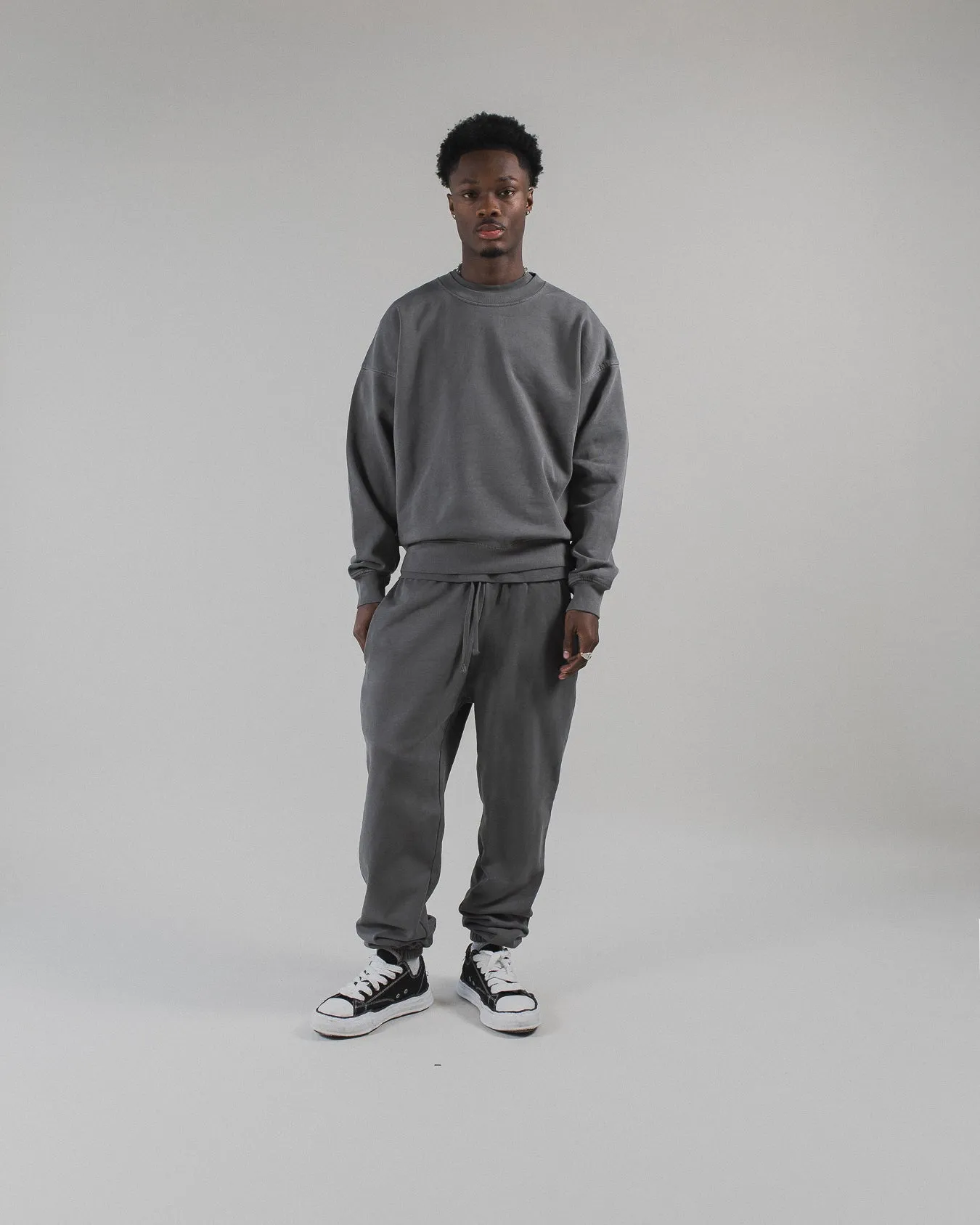 Drop Shoulder Crewneck - Vintage Grey