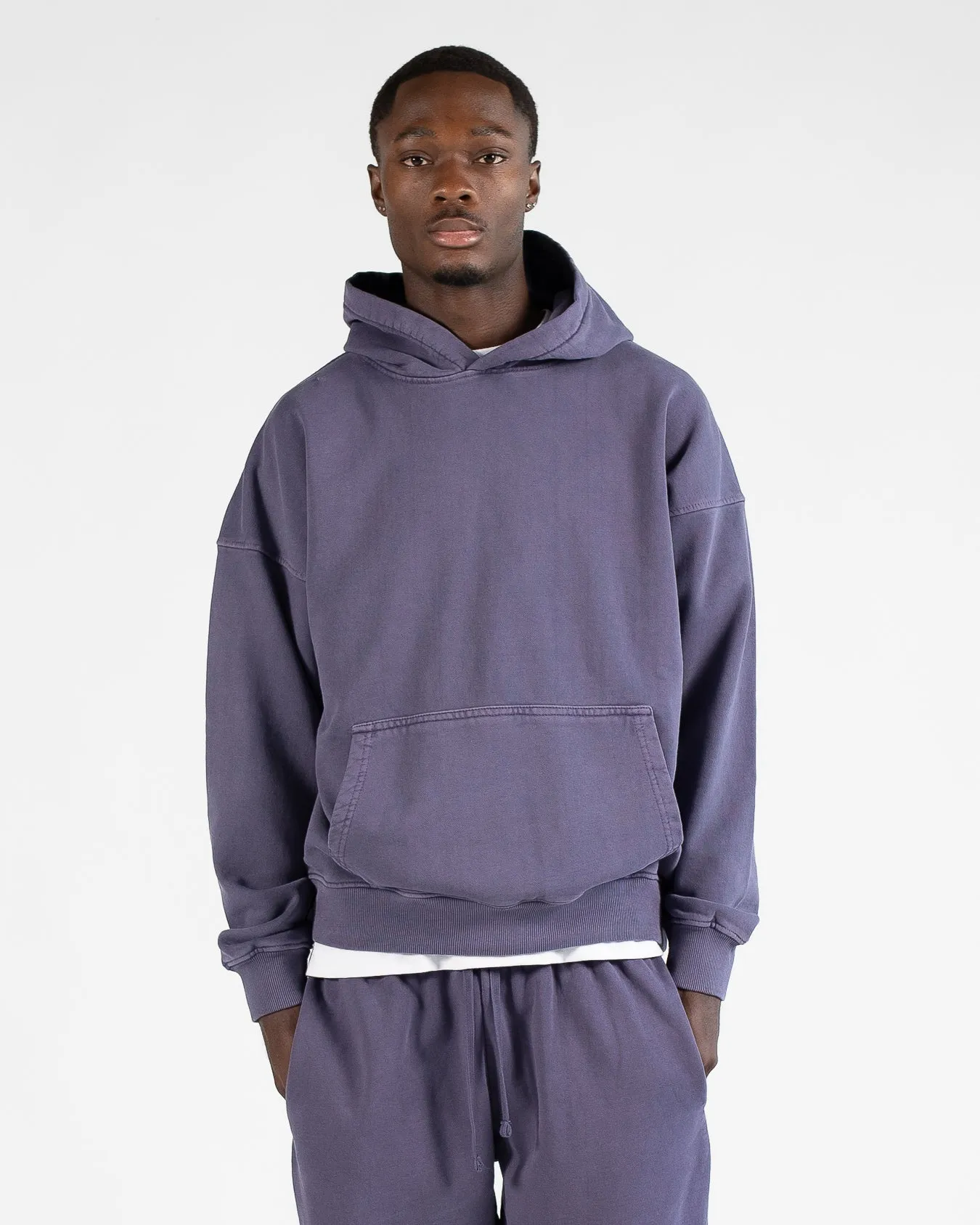 Drop Shoulder Hoodie - Vintage Midnight