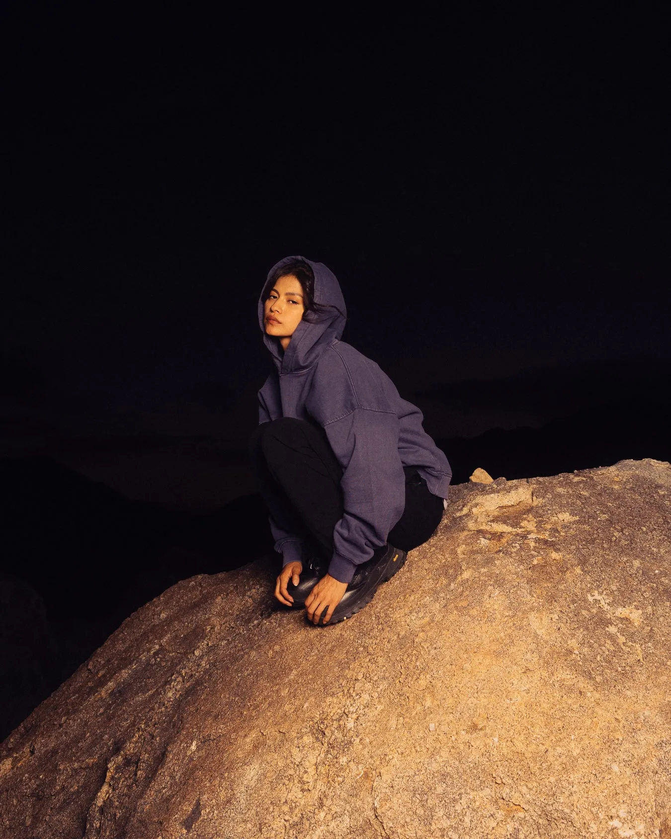 Drop Shoulder Hoodie - Vintage Midnight