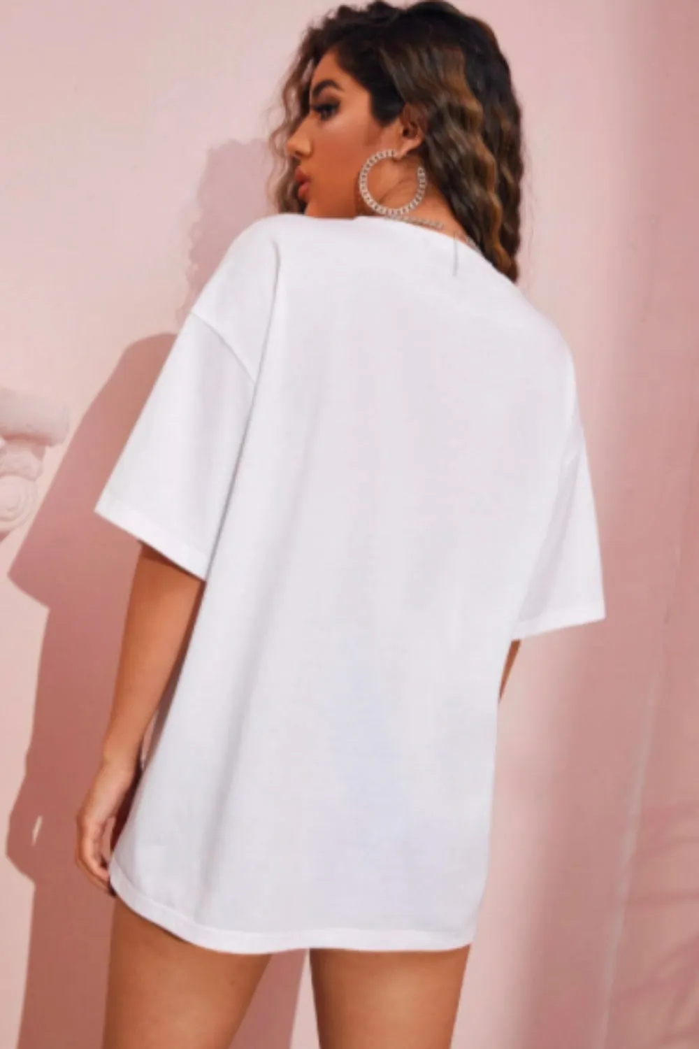 Drop Shoulder Rip Detailed Tee