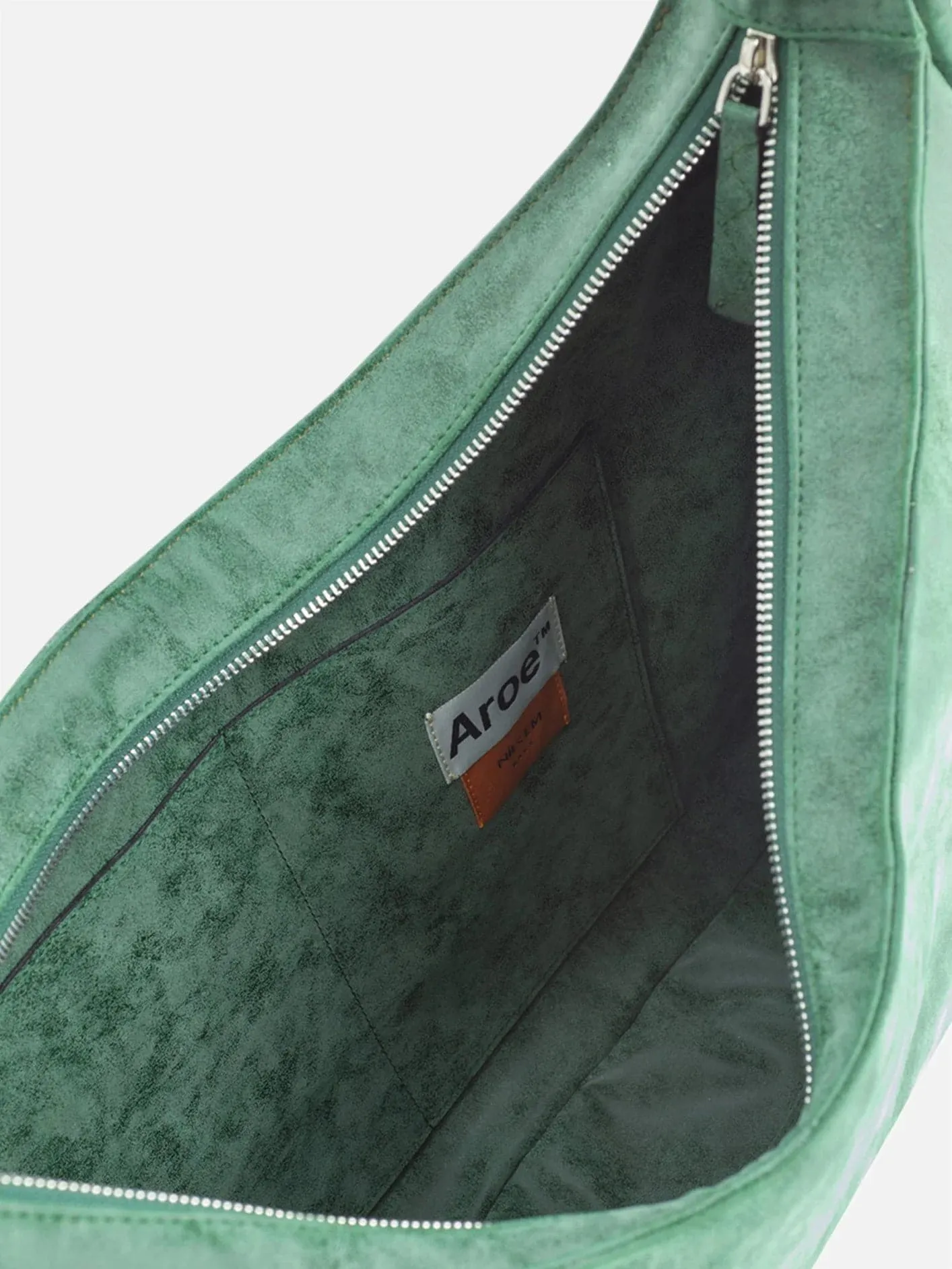 Eco Nubuck Leather XL Shoulder Bag - Green