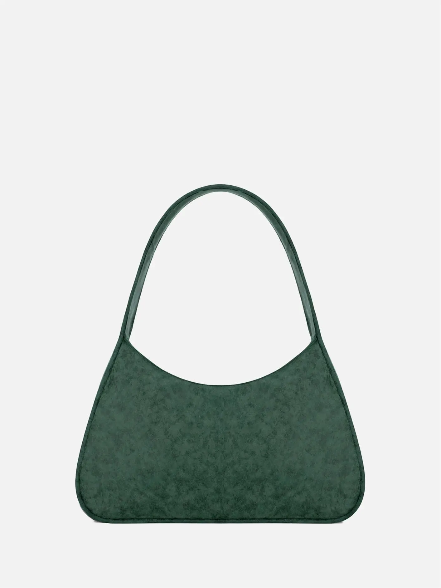 Eco Nubuck Leather XL Shoulder Bag - Green