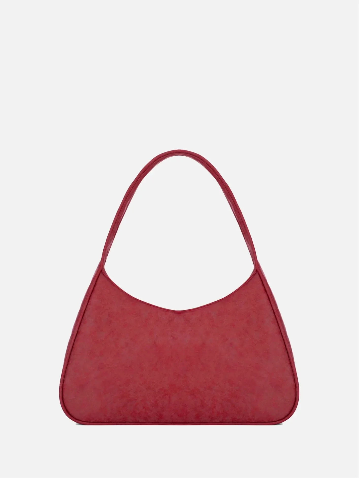 Eco Nubuck Leather XL Shoulder Bag - Red