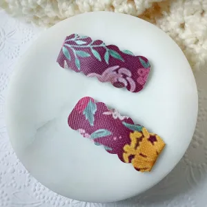 Eggplant Roses Snap Clip Duo