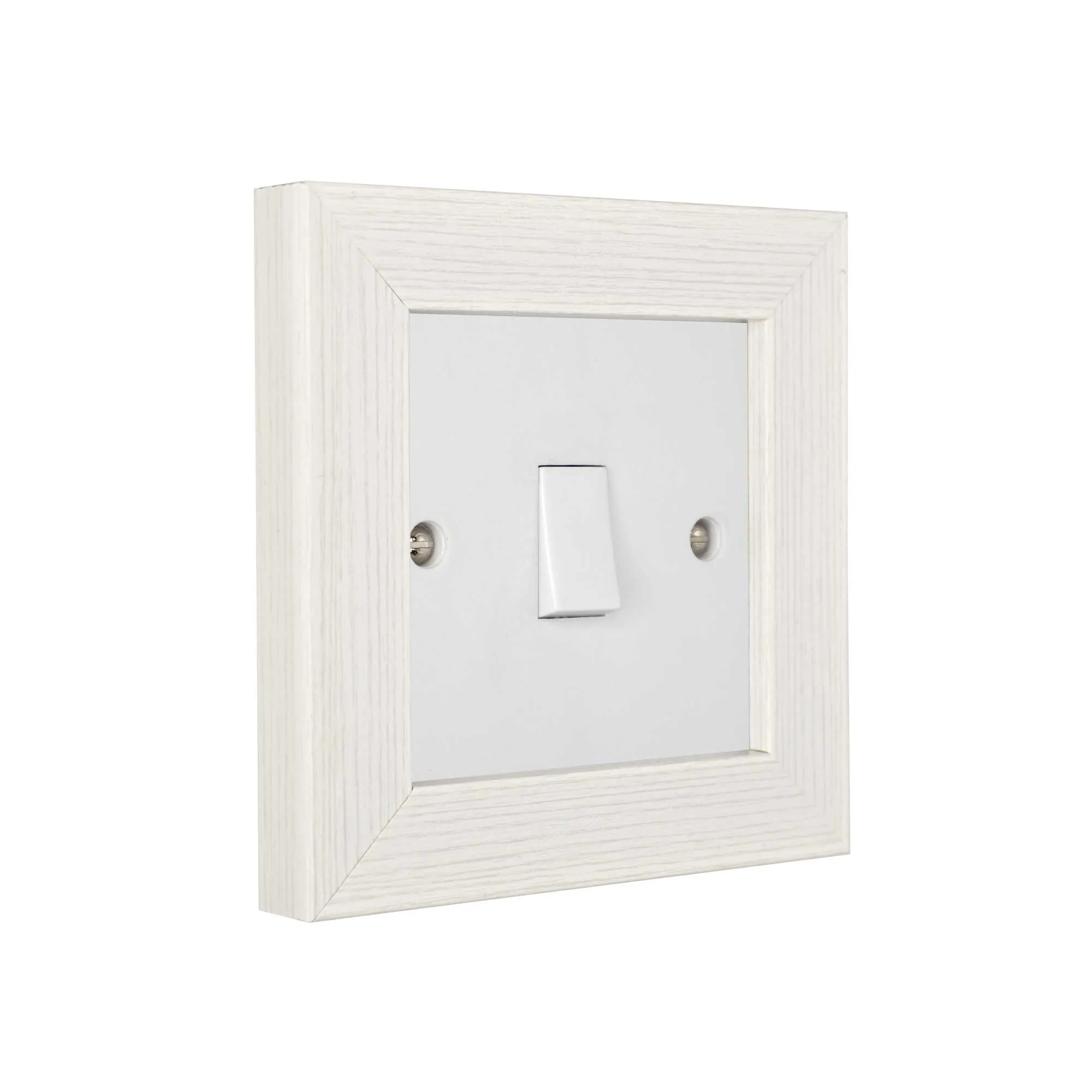 ElekTek Decorative Switch Surround Frame Cover Finger Plate Modena Light Wood Effects