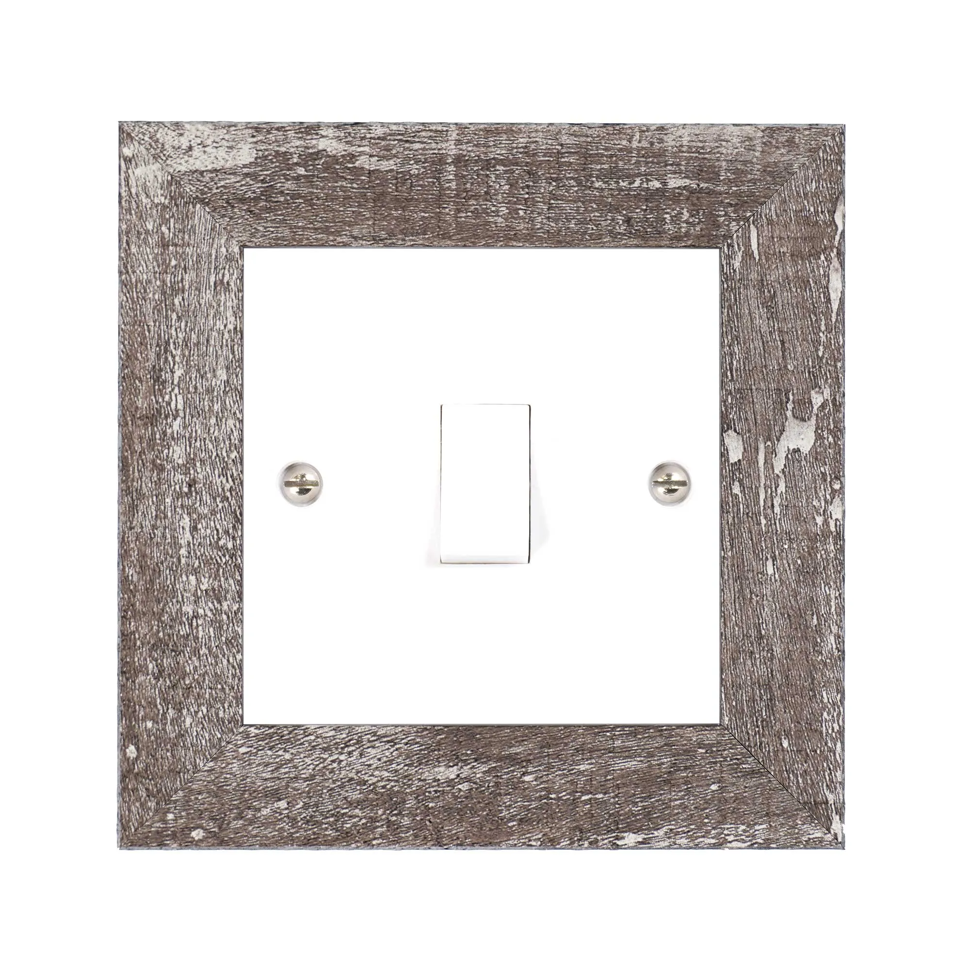 ElekTek Decorative Switch Surround Frame Cover Finger Plate Modena Light Wood Effects