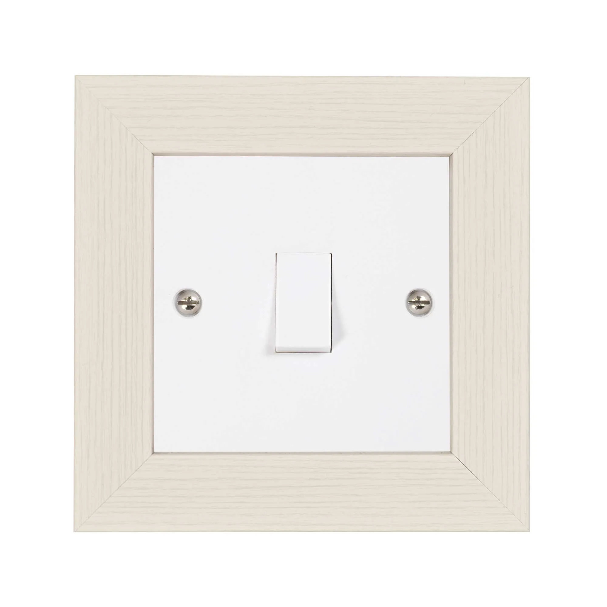 ElekTek Decorative Switch Surround Frame Cover Finger Plate Modena Light Wood Effects