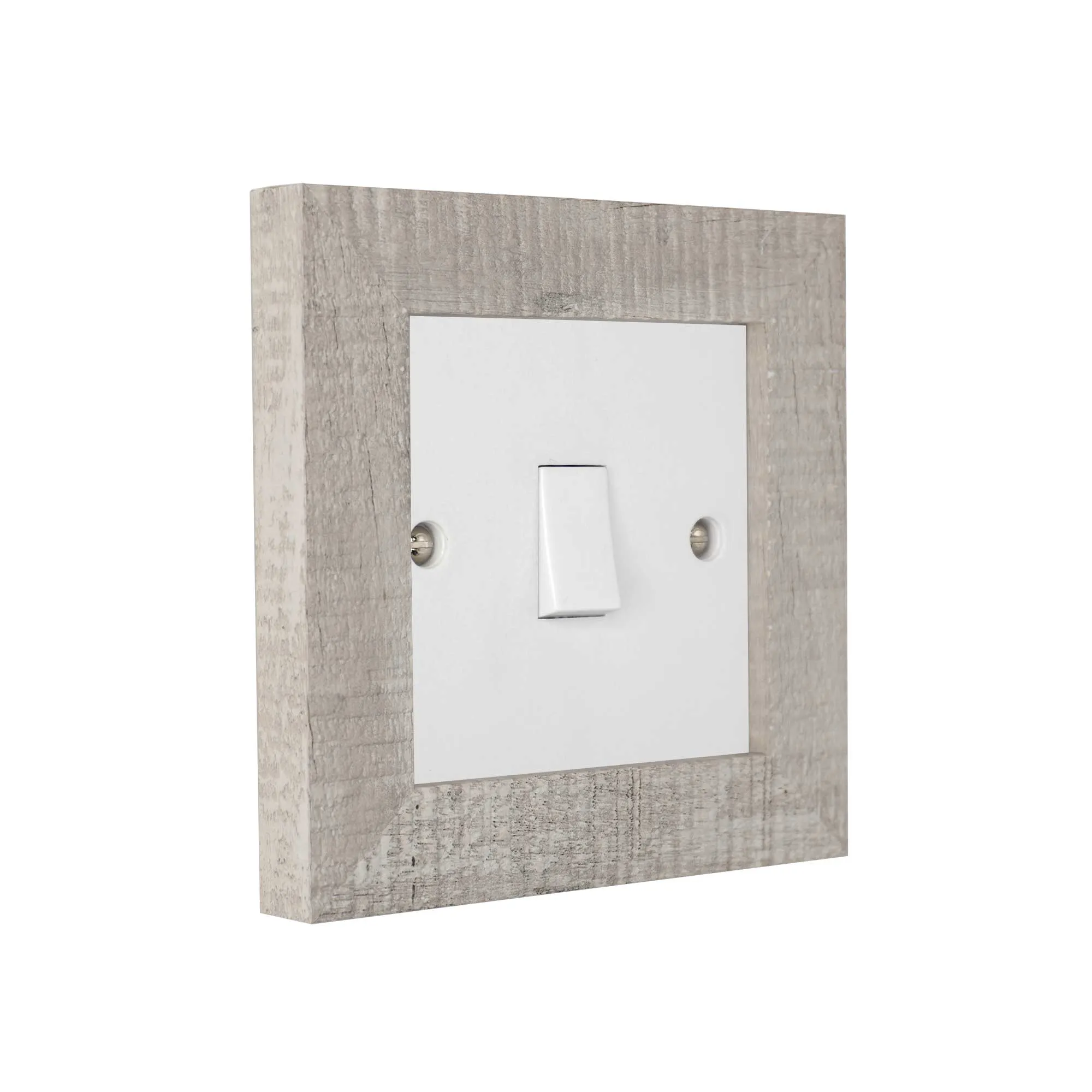 ElekTek Decorative Switch Surround Frame Cover Finger Plate Modena Light Wood Effects