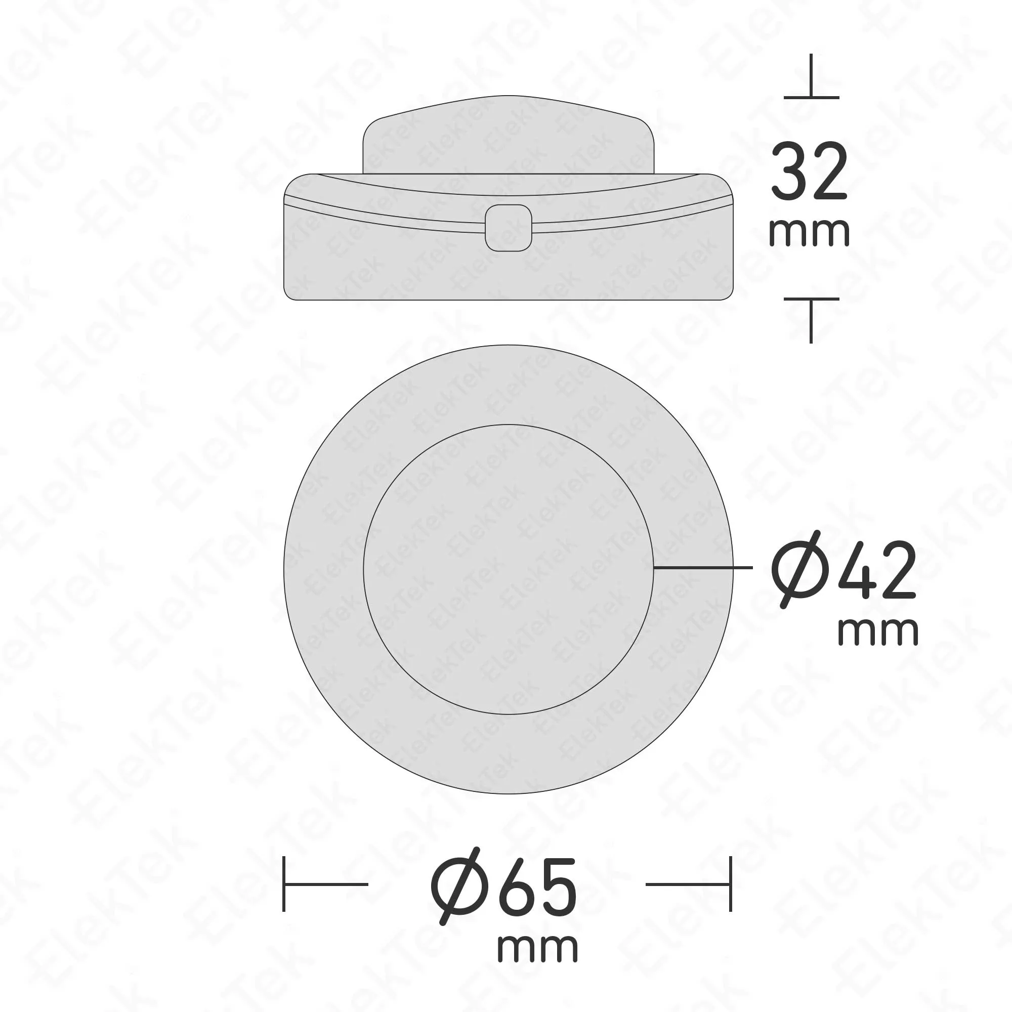 ElekTek Foot Press Switch In Line Push Button Large 65mm Diameter Use 2 or 3 Core Flex Colours