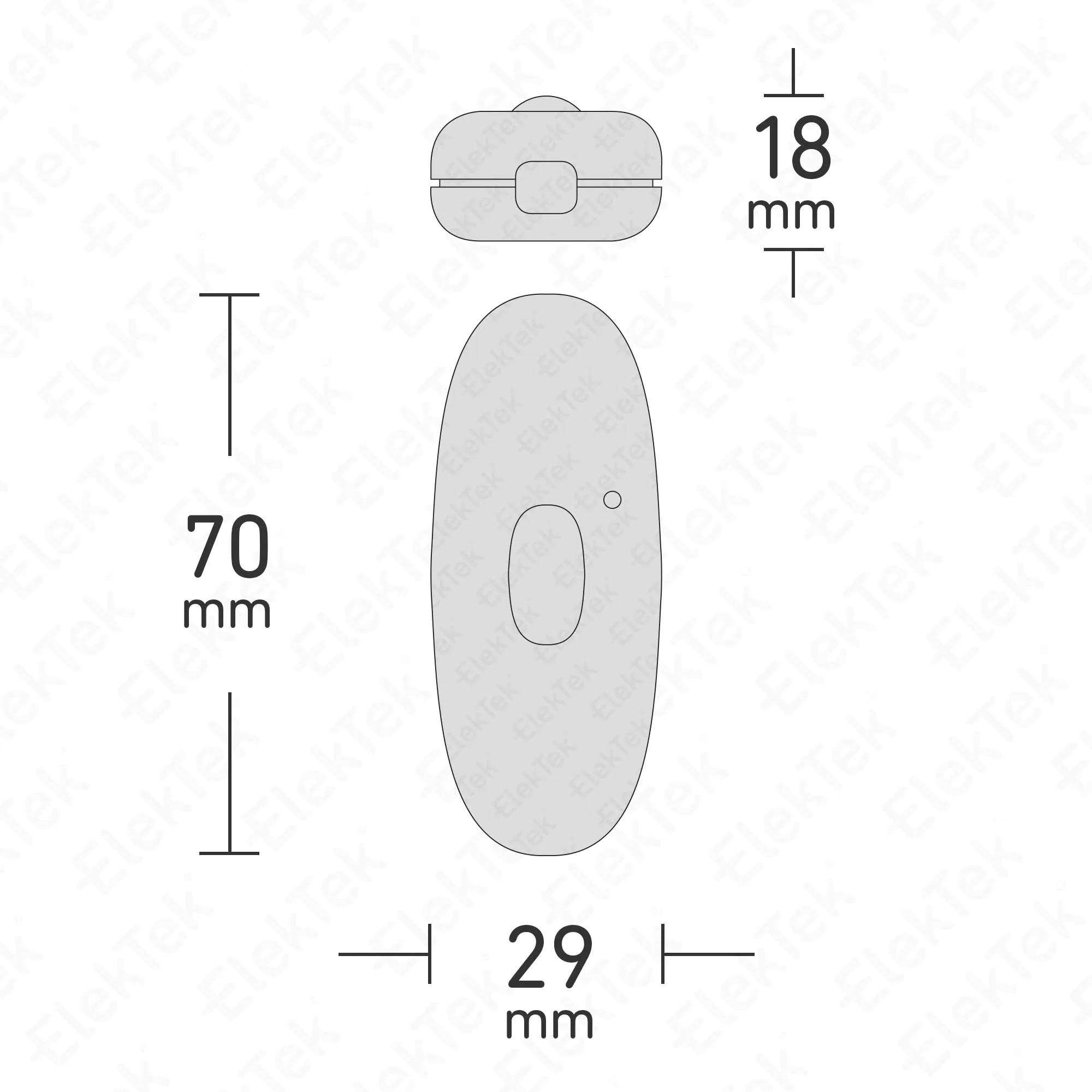 ElekTek Push Button Dimmer Torpedo Switch Low Range Electronic 10-150w 2 Core Flex Only Colours