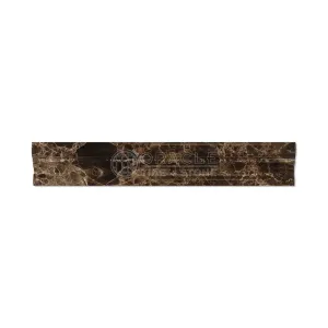 Emperador Dark Spanish Marble Crown Mercer Molding Trim, Polished