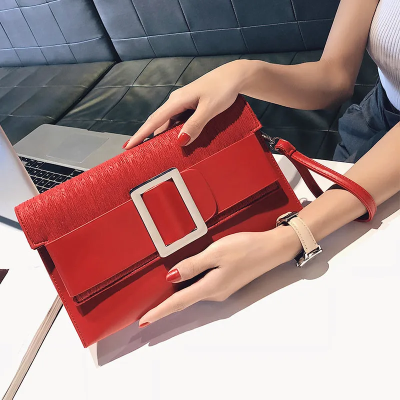 Envelope Bag Contrast Color Chain Bag Ladies Clutch Bag