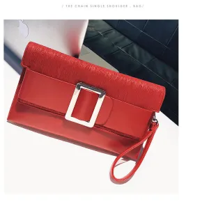 Envelope Bag Contrast Color Chain Bag Ladies Clutch Bag